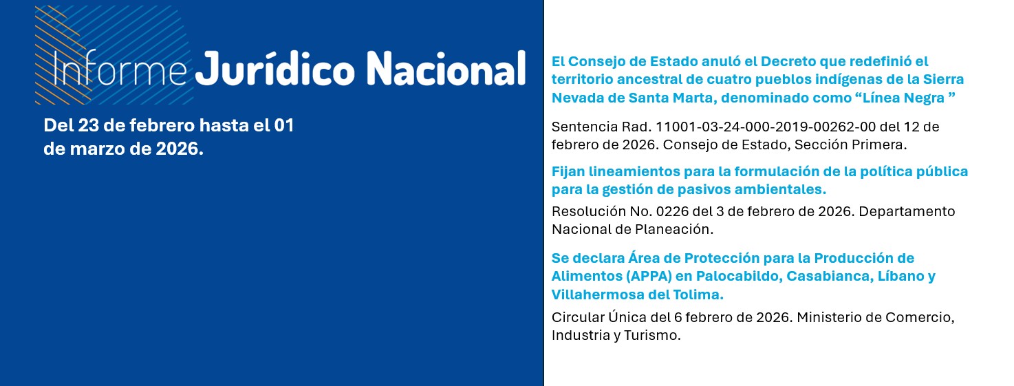 Informe Jurídico de la semana: “Línea Negra”, pasivos ambientales y nuevas APPA en el país.