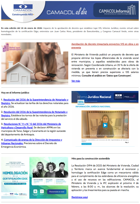 Newsletter Enero 26