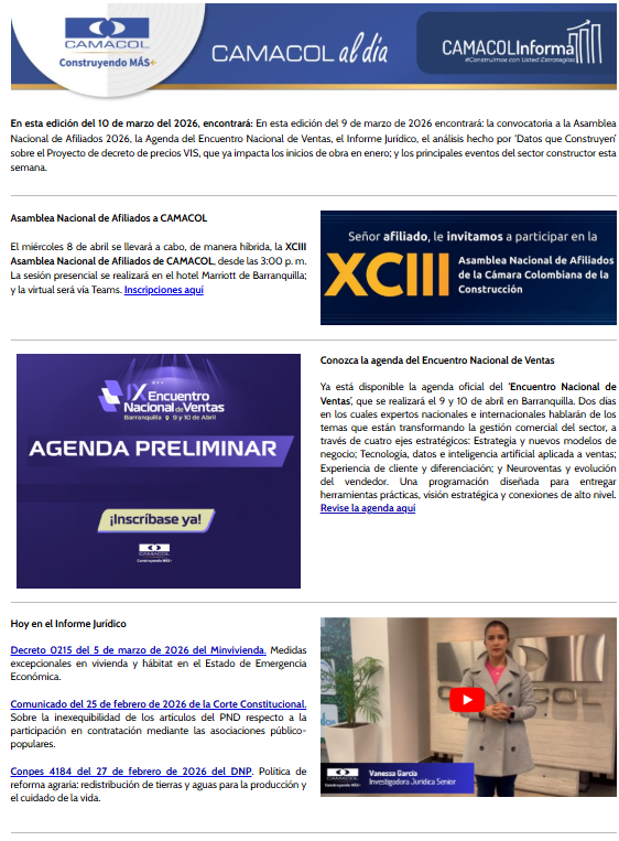 Newsletter 9 de marzo de 2026