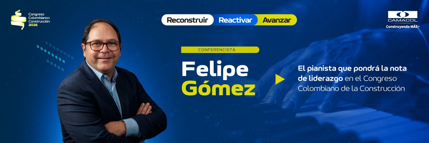 Felipe Gómez, el pianista que pondrá la nota de liderazgo en el Congreso Colombiano de la Construcción 