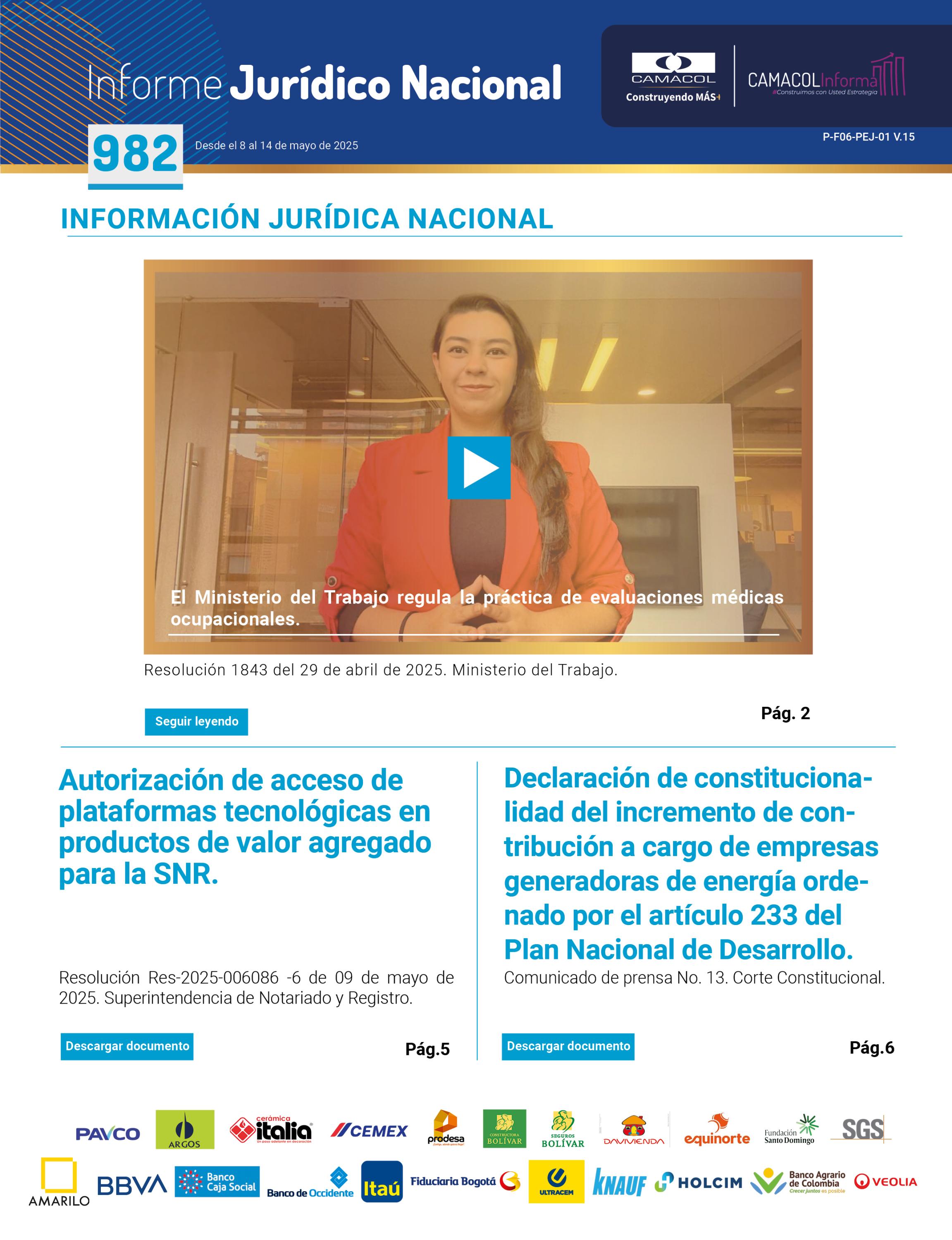 Portada informe jurídico