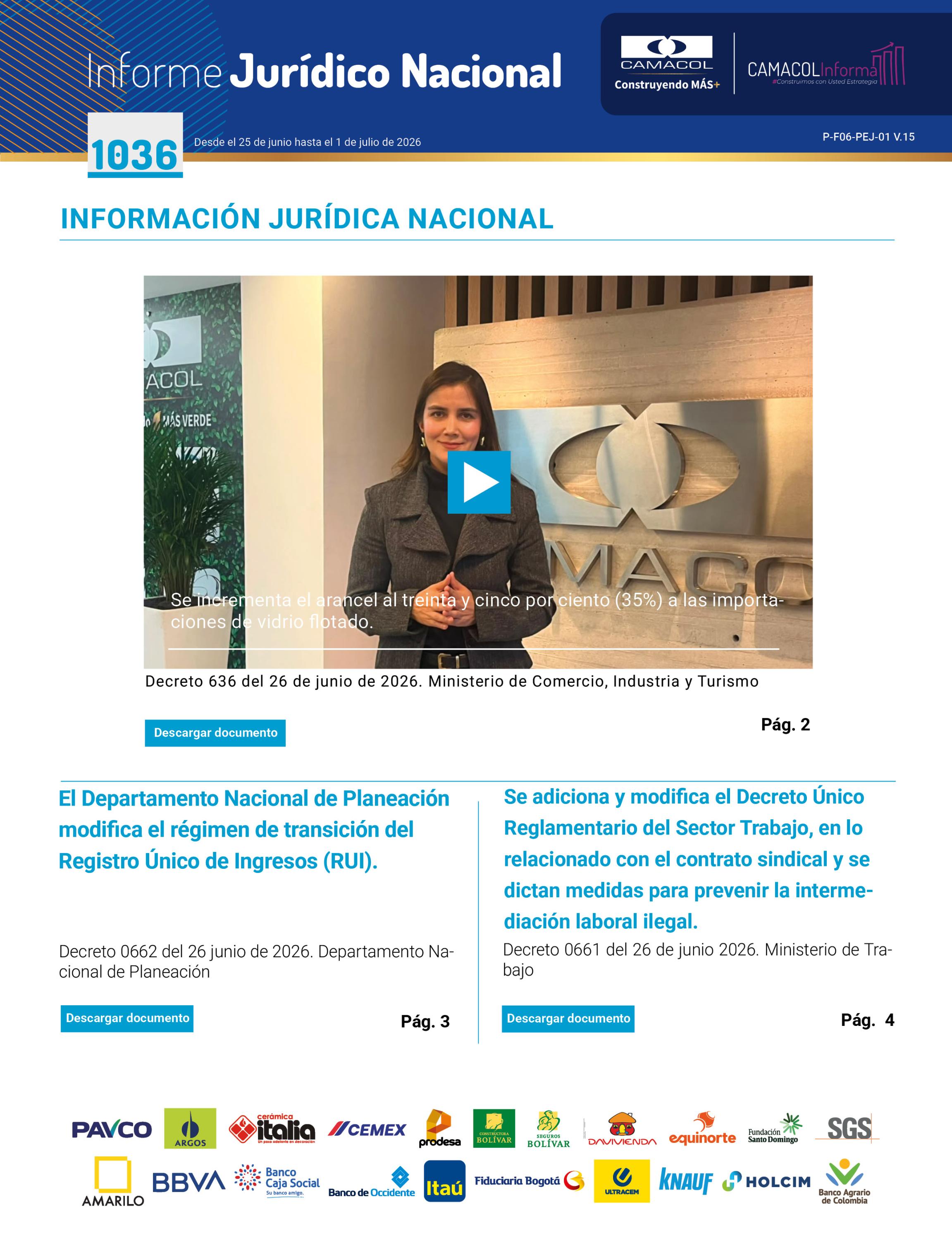 Se incrementa el arancel al (35%) a las importaciones de vidrio flotado