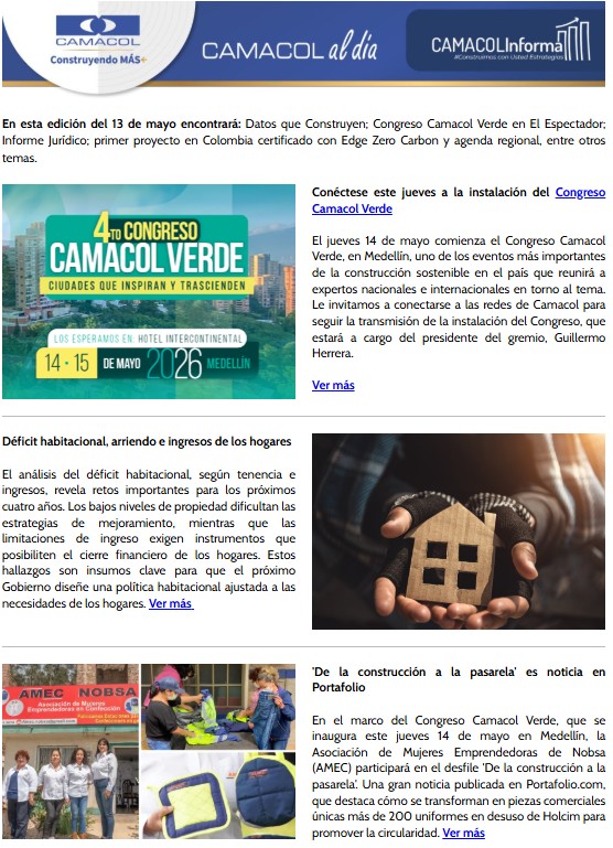 Camacol al Día del 12 de mayo de 2026