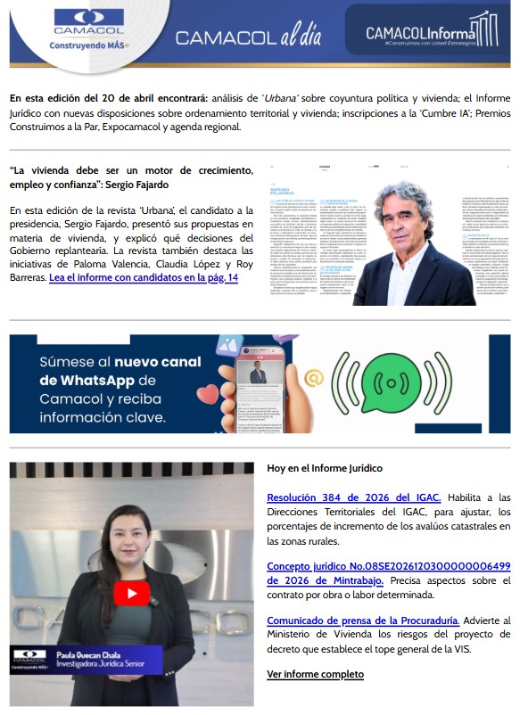 Newsletter Abril 20