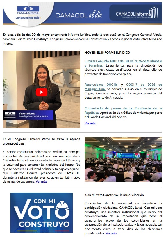 Newsletter Mayo 20