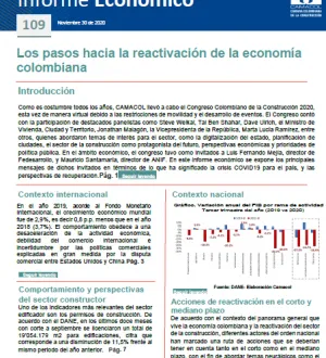 Los pasos haciaa la reactivación de la economía colombiana