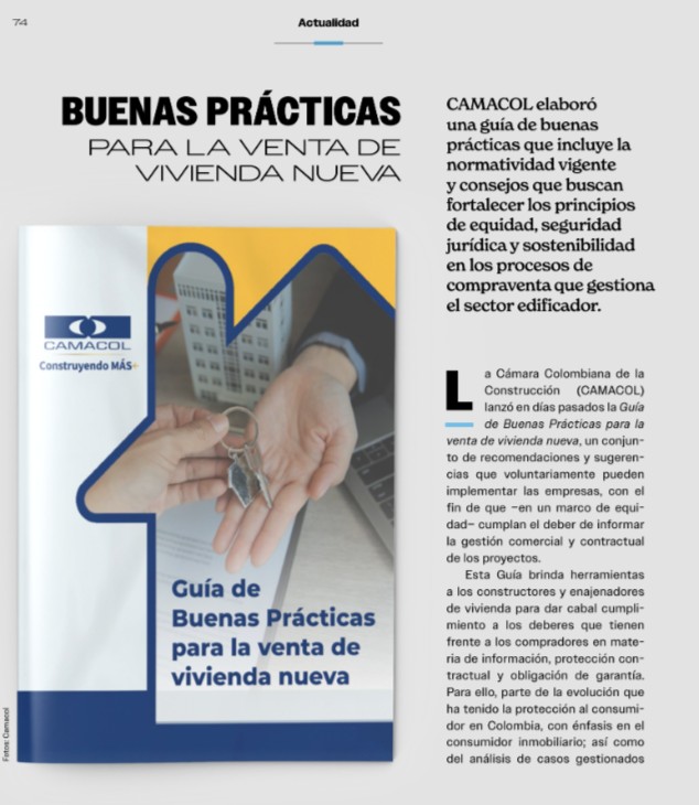 Buenas prácticas para la venta de vivienda nueva