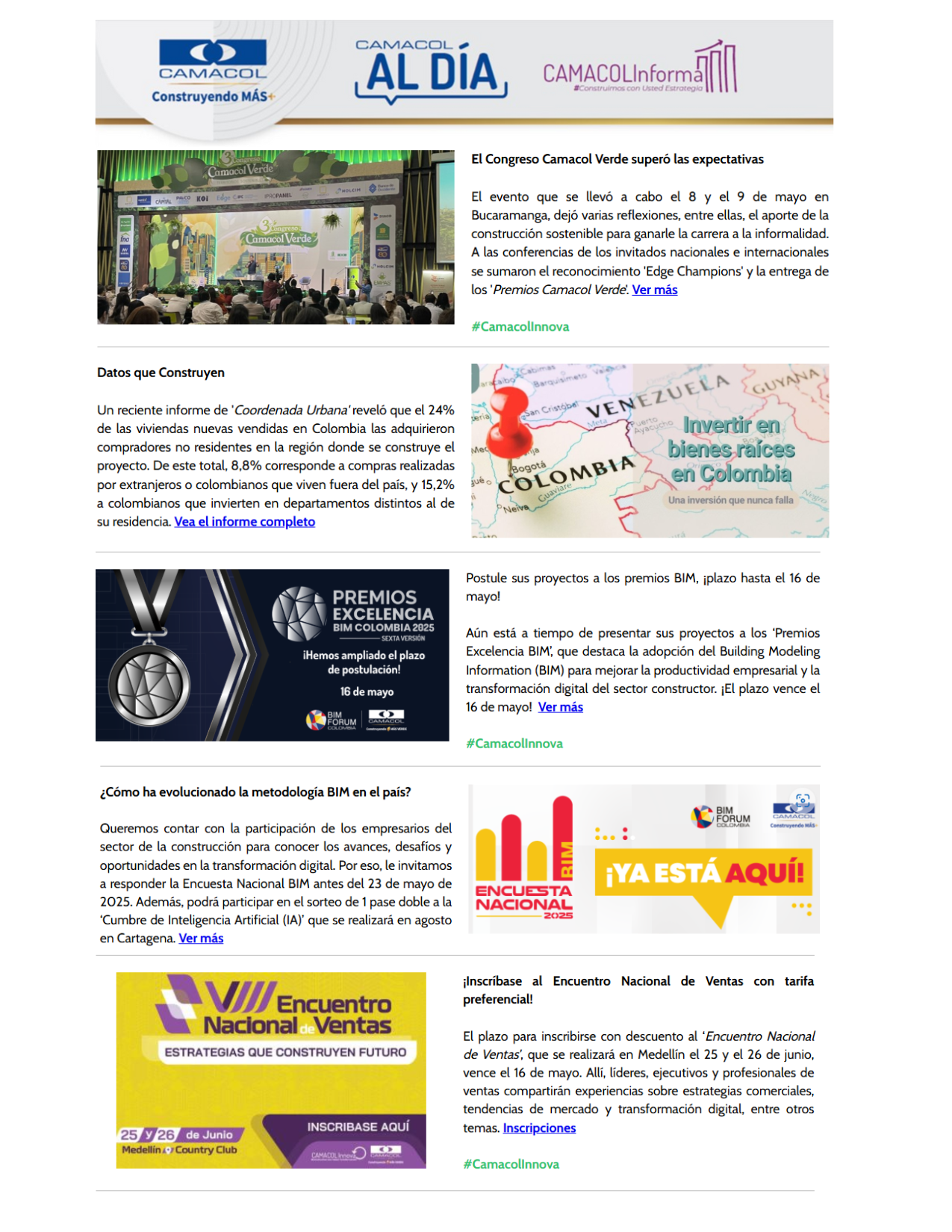 Newsletter Camacol Ver publicación