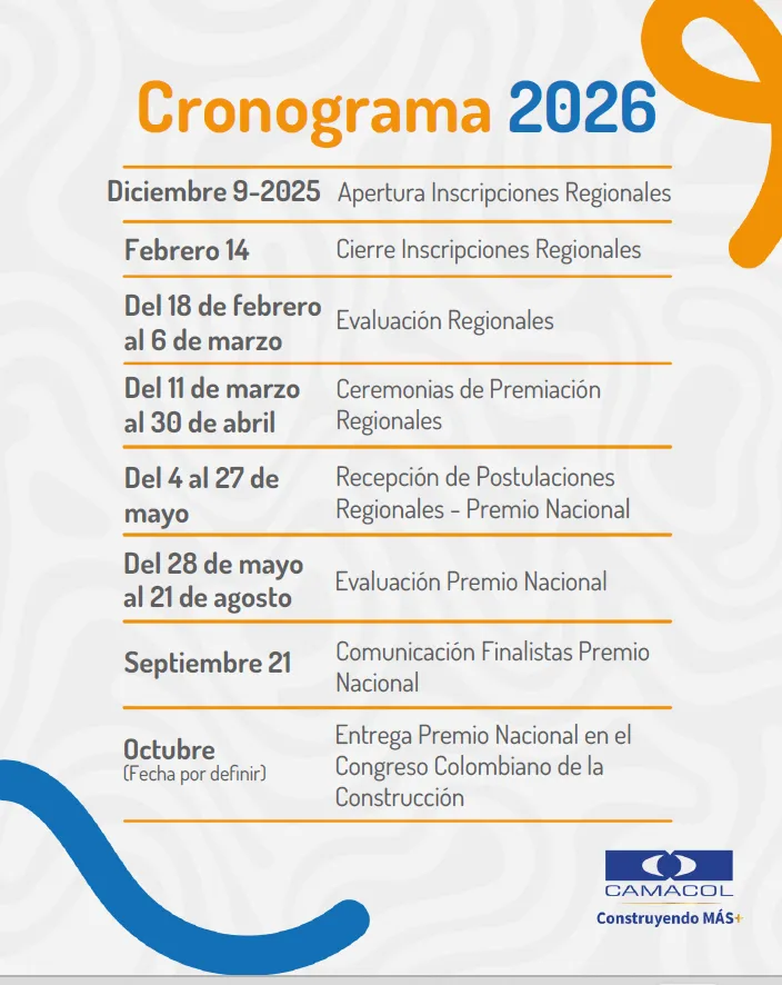 Cronograma 2026 del premio a la Responsabilidad Social