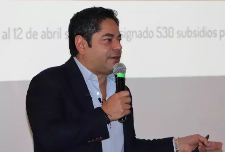 Guillermo Herrera, presidente ejecutivo de Camacol y Brigitte Batista