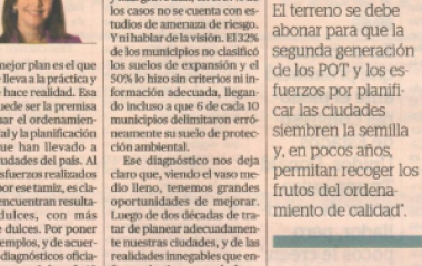 Frutos del ordenamiento territorial