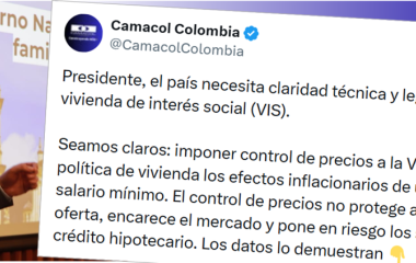 CAMACOL: Presidente Petro, el país necesita claridad técnica y legal en el debate sobre la VIS