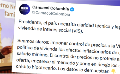 CAMACOL: Presidente Petro, el país necesita claridad técnica y legal en el debate sobre la VIS