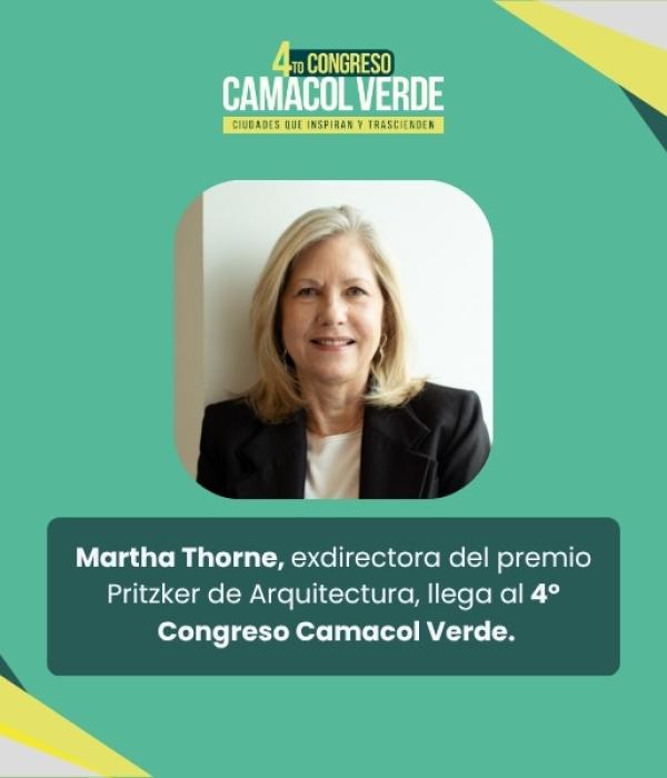 Martha Thorne, exdirectora del premio Pritzker de Arquitectura, llega al 4°  Congreso Camacol Verde.