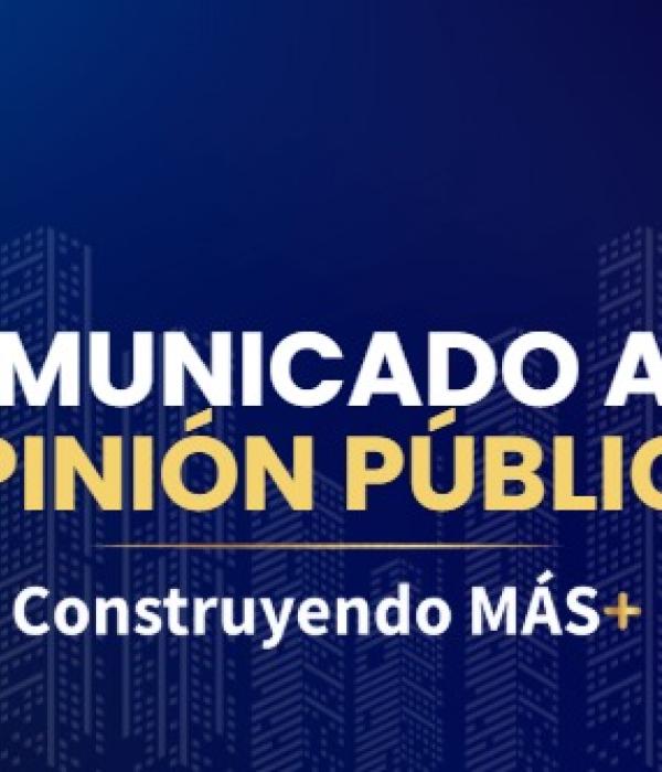 COMUNICADO A LA OPINIÓN PÚBLICA - Camacol