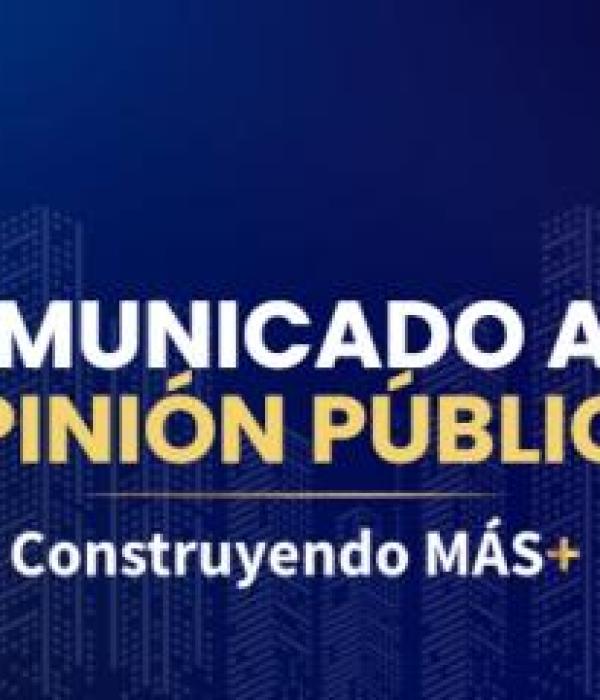COMUNICADO A LA OPINIÓN PÚBLICA - Camacol 