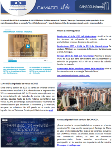 Newsletter Nov 24 Camacol al día