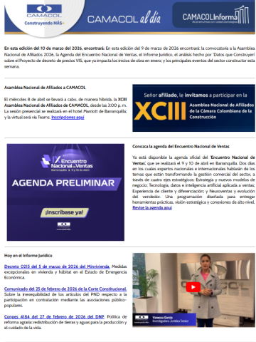 Newsletter 9 de marzo de 2026