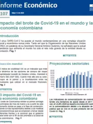 Impacto del brote de Covid-19 en el mundo y la economía colombiana