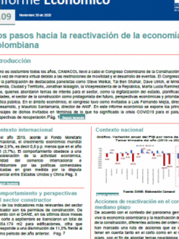Los pasos hacia la reactivación de la economía colombiana