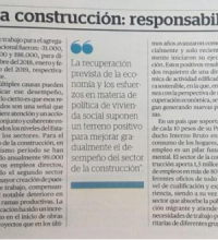 Empleo en la construcción: responsabilidad común