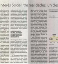 La Vivienda de Interés Social: tres realidades, un desafío